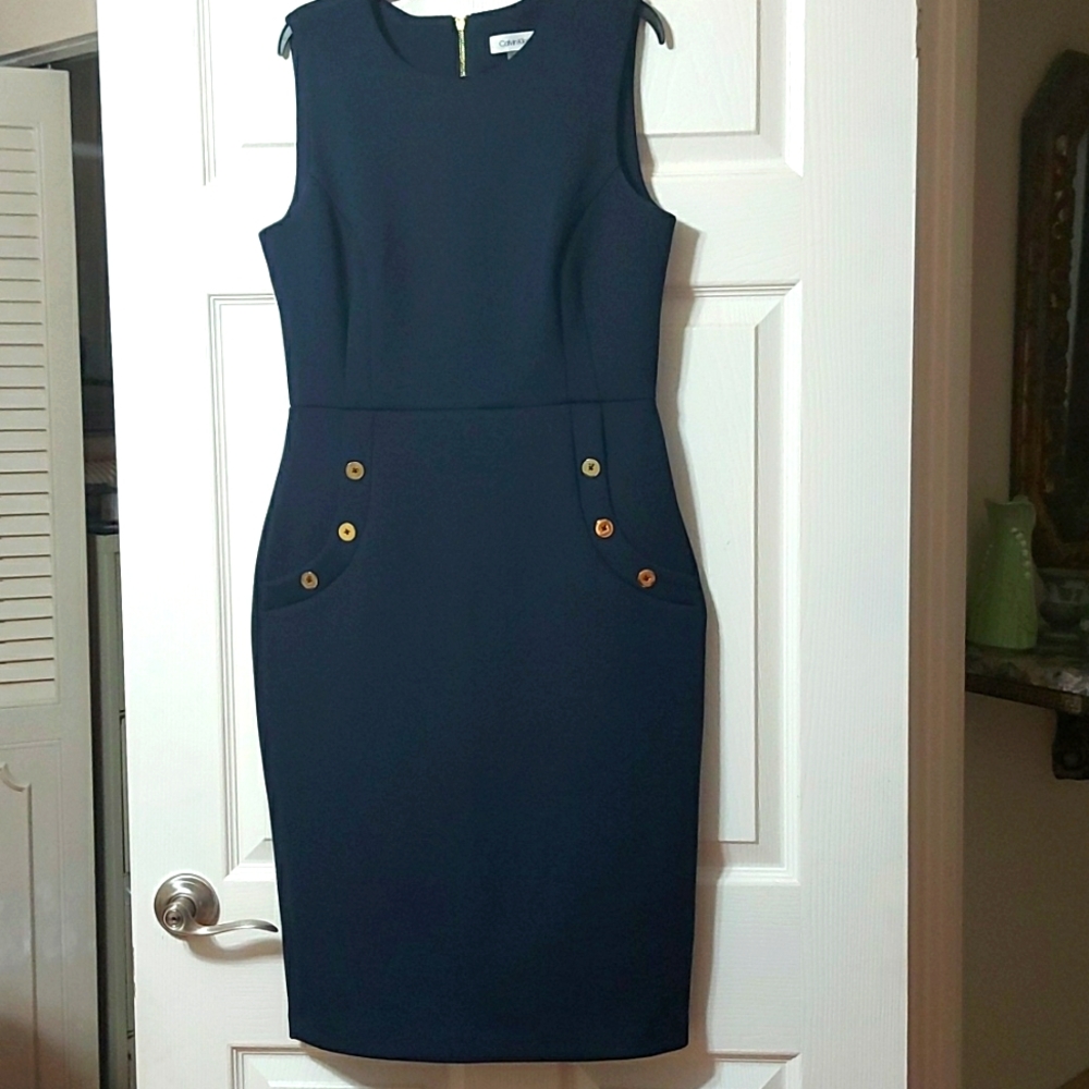Calvin Klein Cocktail Navy Blue Dress